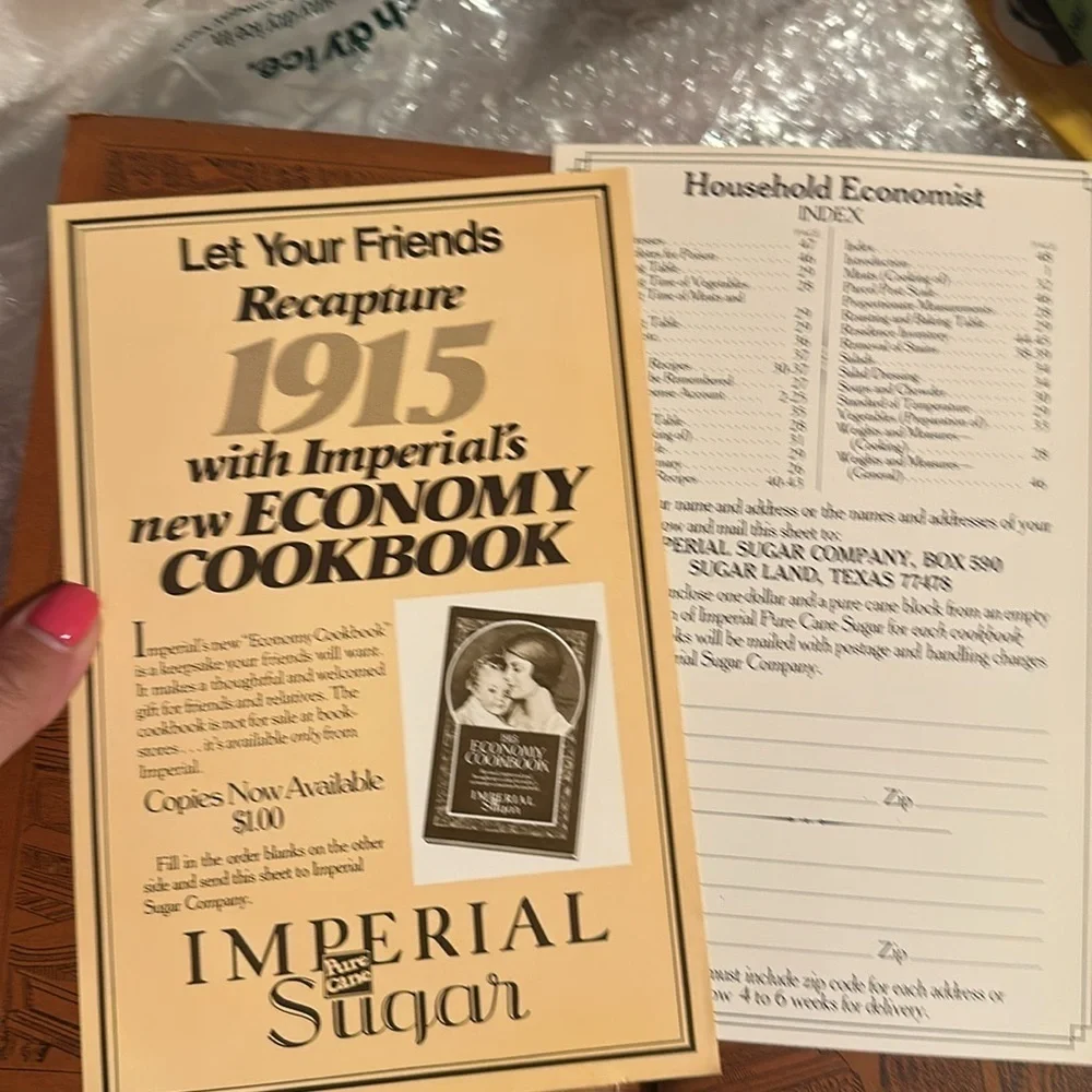 Vintage imperial sugar cookbooks